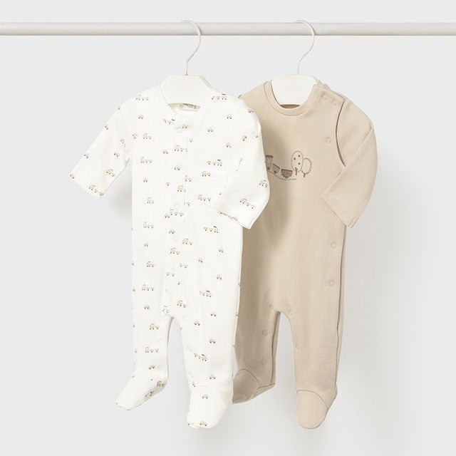 Mayoral Kışlık Erkek Bebek Tulum İkili Set Bej