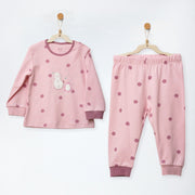 Andywawa Kız Bebek Pijama Takımı 2'li Set Pembe