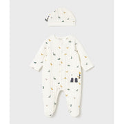 Mayoral Kışlık Erkek Bebek Tulum Bere Set Ekru