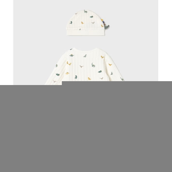 Mayoral Kışlık Erkek Bebek Tulum Bere Set Ekru