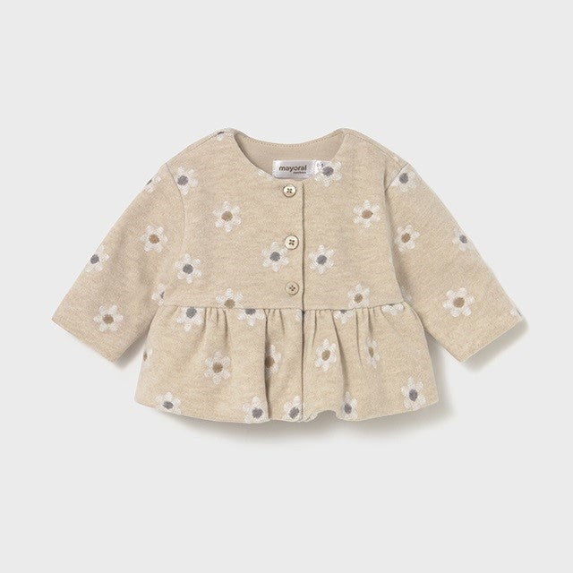 Mayoral Kışlık Kız Bebek Bluz Ceket Eşofman Set Bej