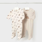 Mayoral Kışlık Erkek Bebek Tulum 2'li Set Bej