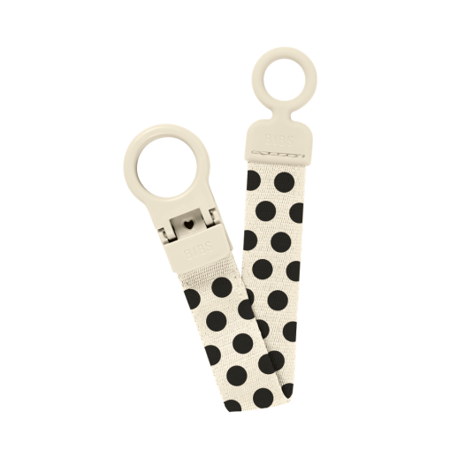 Bibs Studio Loop Emzik Askısı Polka- Ivory Black