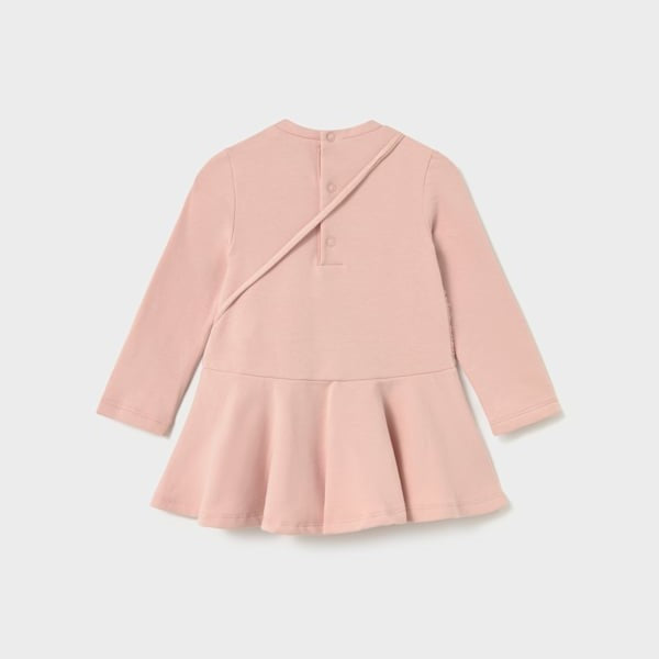Mayoral Kışlık Kız Bebek Elbise Çanta Set Pembe