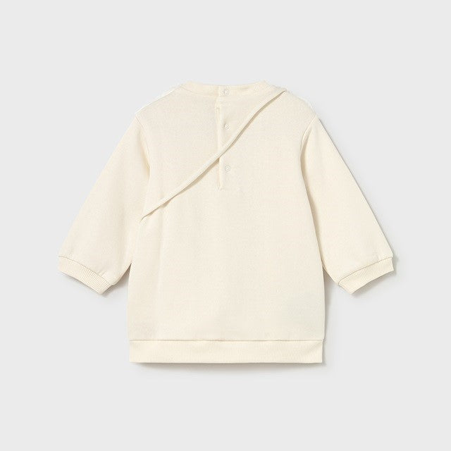 Mayoral Kışlık Kız Bebek Elbise Çanta Set Ekru