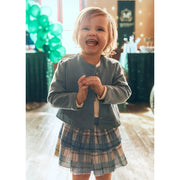 Mayoral Kışlık Kız Bebek Bluz Ceket Etek Üçlü Set Mavi