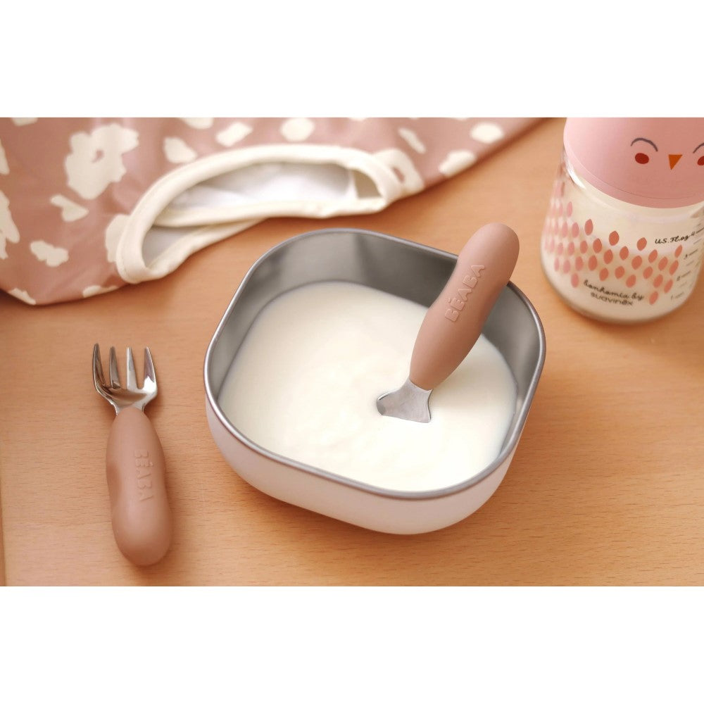 Beaba Paslanmaz Çelik Çatal Kaşık Seti, Praline