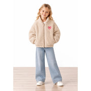 Miela Kids Maison Goose Peluş Bomber Ceket Bej