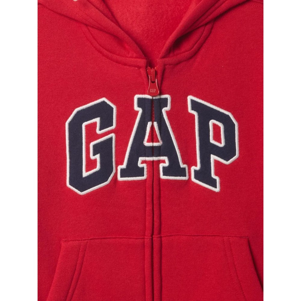GAP Logolu Erkek Bebek Relaxed Fermuarlı S-Shirt Ceket Kırmızı