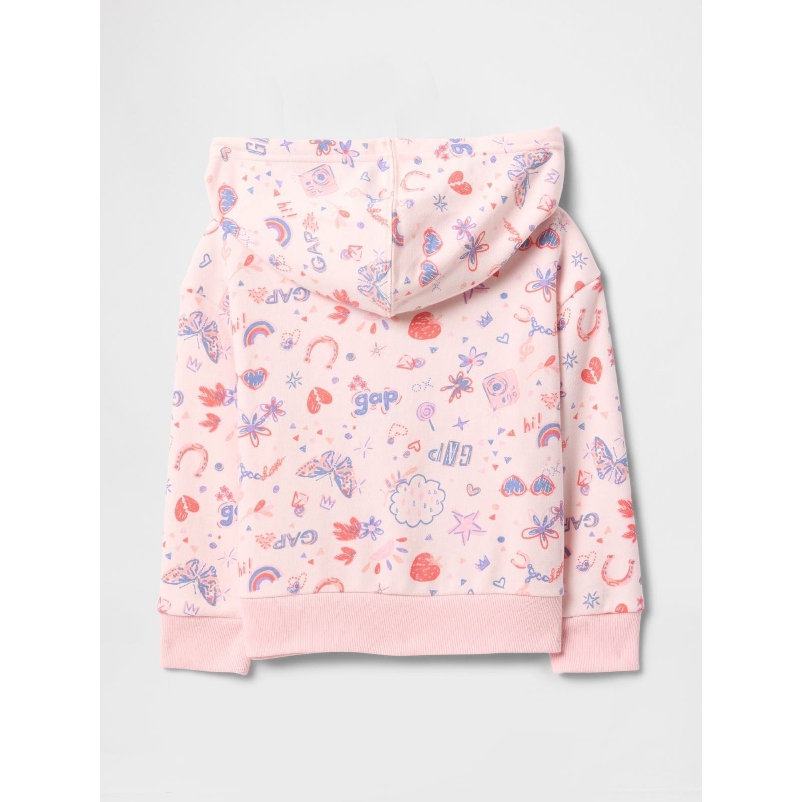 GAP Logolu Kız Bebek Relaxed Fermuarlı S-Shirt Ceket Pembe