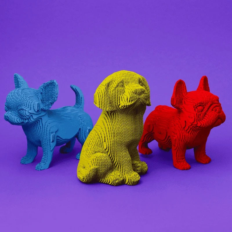 Cartonic 3D Puzzle - Puppıes Trıo - Eğitici Oyuncak - Görsel 2