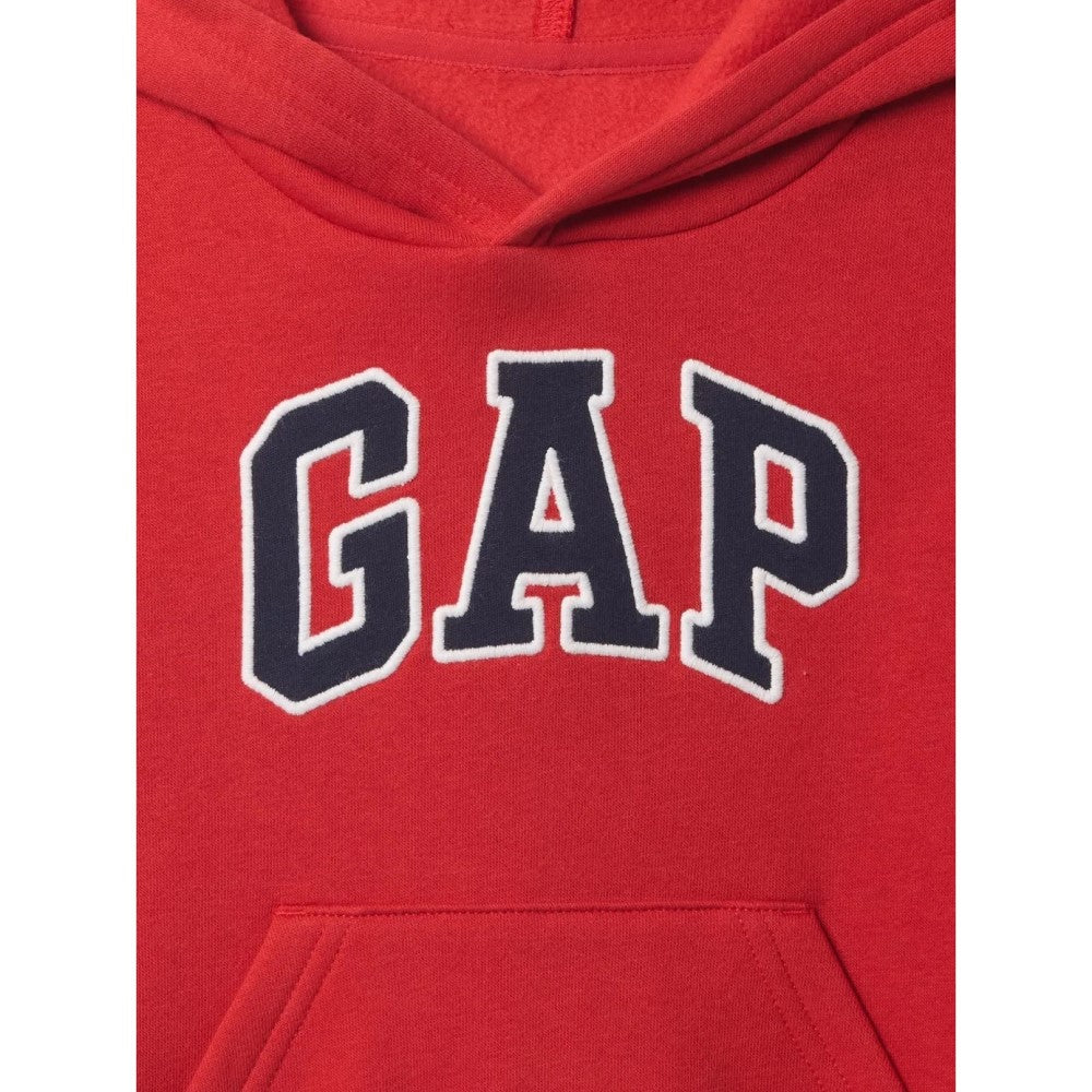 GAP Logolu Erkek Çocuk Relaxed Havlu Kumaş S-Shirt Kırmızı