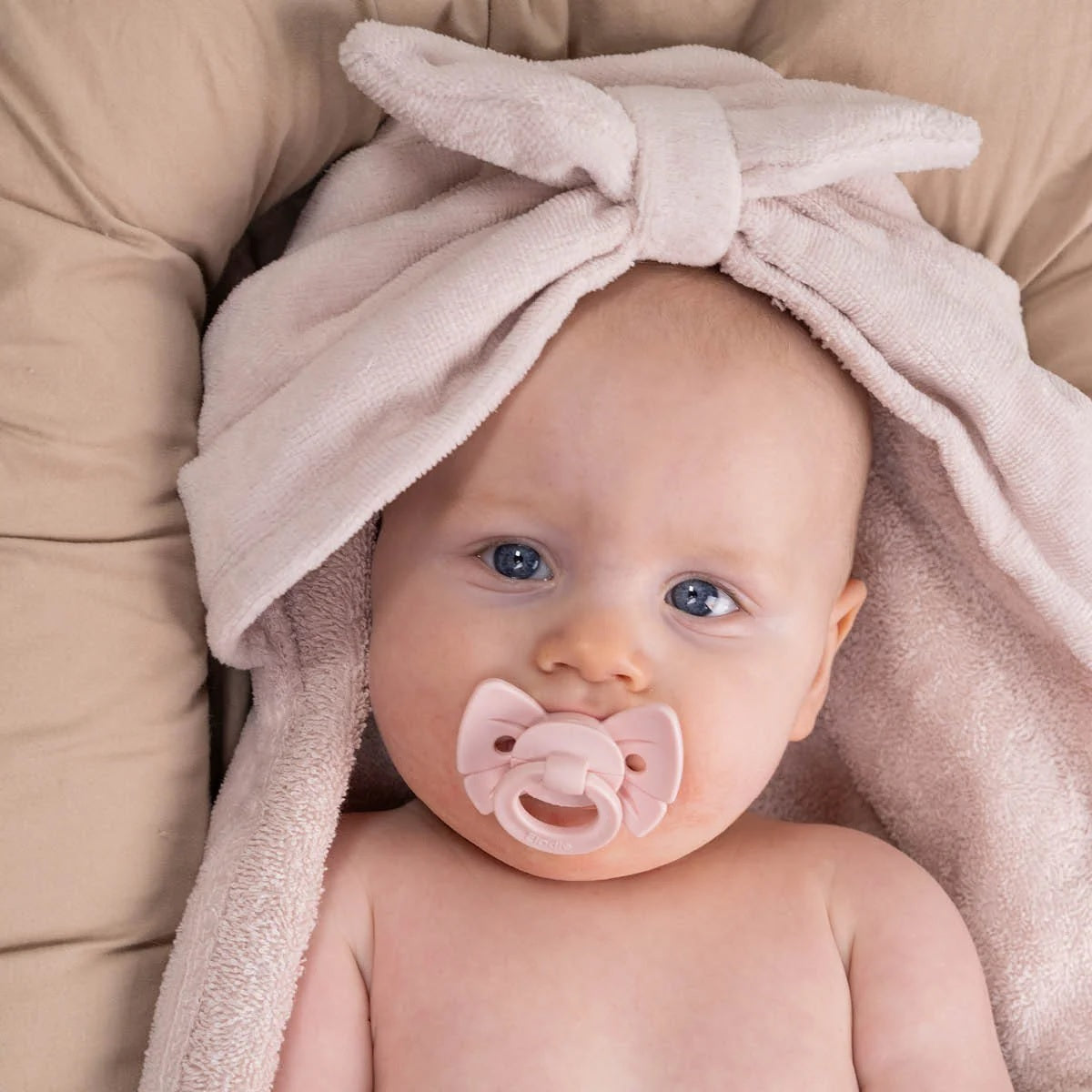 Elodie Details Kapüşonlu Havlu Powder Pink Bow - Havlu Bornoz - Görsel 2