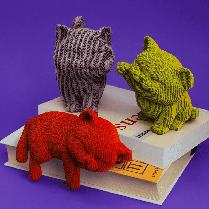 Cartonic 3D Puzzle - Kıttens Trıo - Eğitici Oyuncak - Görsel 2