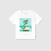 Mayoral Yazlık Erkek Bebek Kısa Kol T-shirt Beyaz