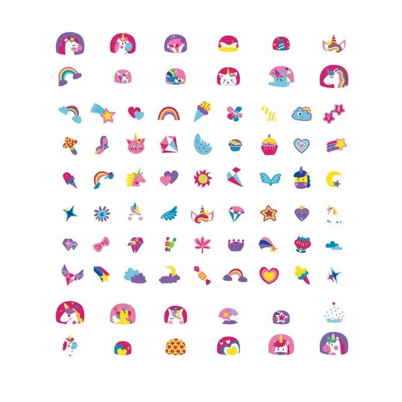 Avenir Simli Tırnak Çıkartmaları - Unicorns