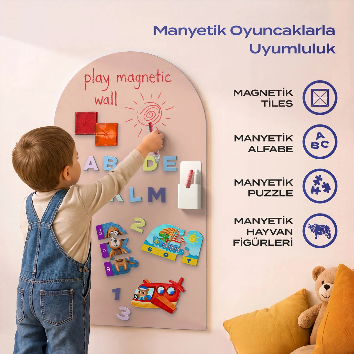 Zigo Toys Manyetik Duvar Panosu - Pembe