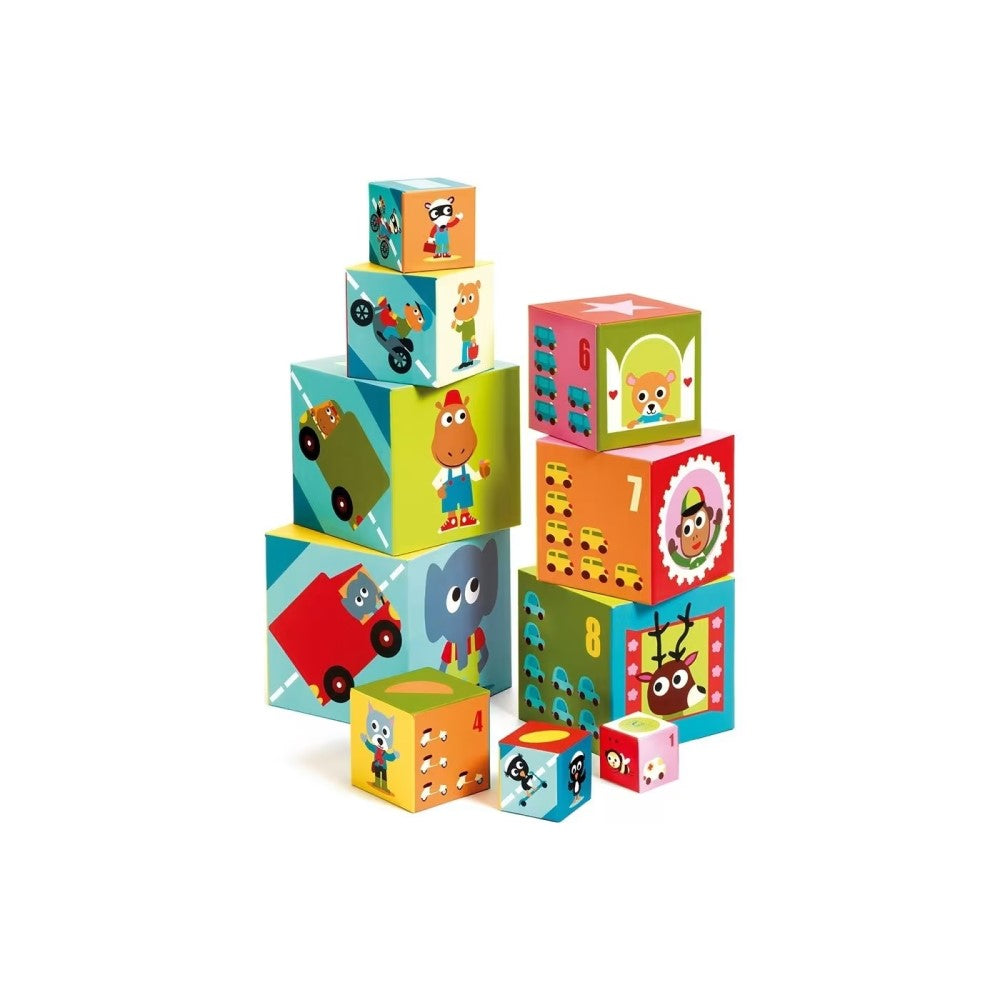 Djeco Küpler / 10 Vehicles Blocks - Eğitici Oyuncak - Görsel 2