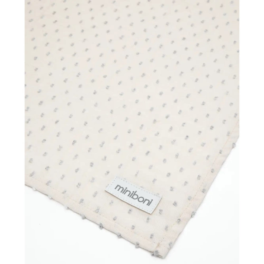 Miniboni Müslin Emzirme Örtüsü White Gri