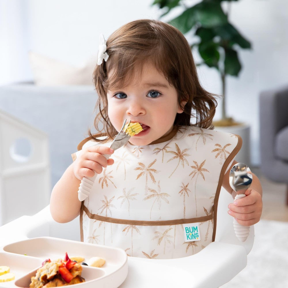 Bumkins SuperBib Önlük - 3'lü Paket (Palms, Checks)