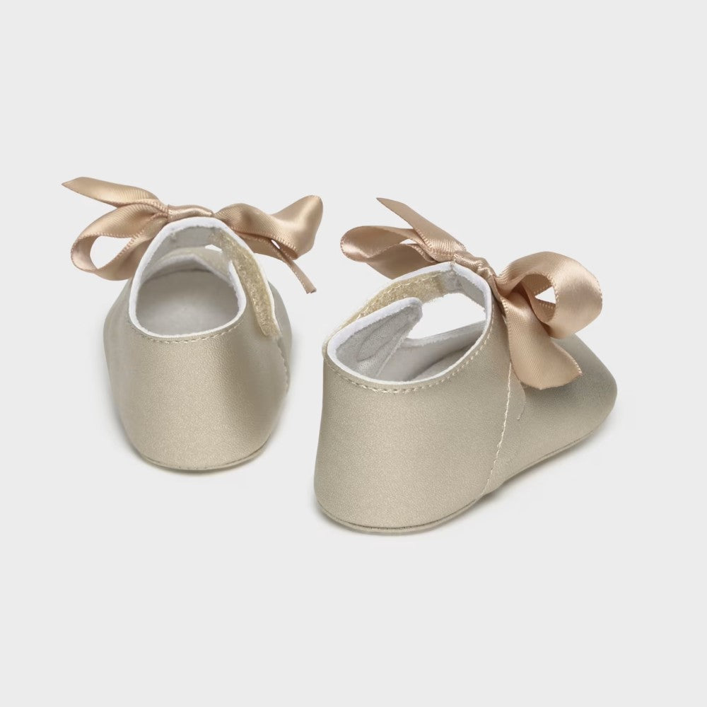 Mayoral Yazlık Kız Bebek Seramoni Patik Bej