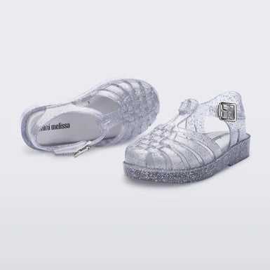 Mini Melissa Işıltılı Bebek Sandaleti Gri