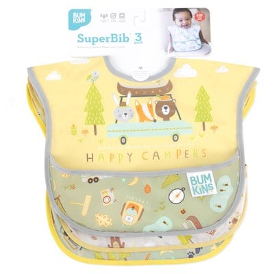 Bumkins SuperBib Önlük - 3lü Paket ( Happy Campers ) - Görsel 2