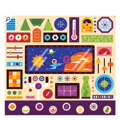 20 Eğlenceli Oyun & Dev Poster - Uzay