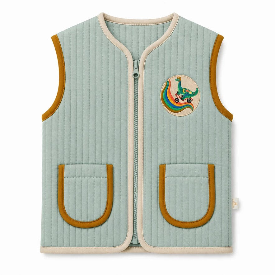 Miela Kids Dinosaur's Dream Kapitone Yelek Mint