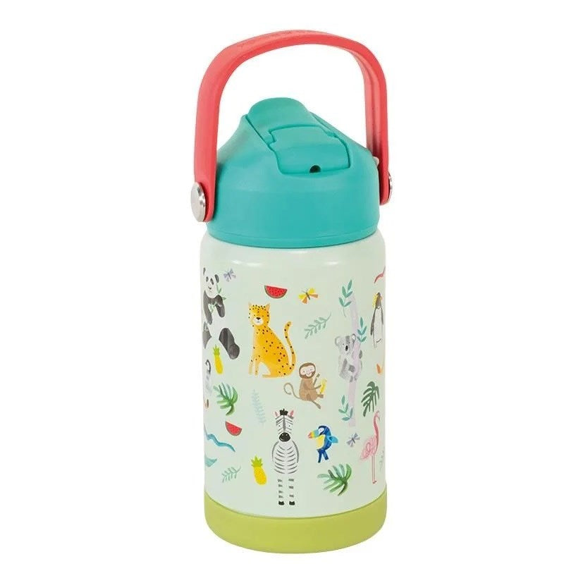 Floss & Rock Paslanmaz Çelik Pipetli Suluk-  Jungle STD