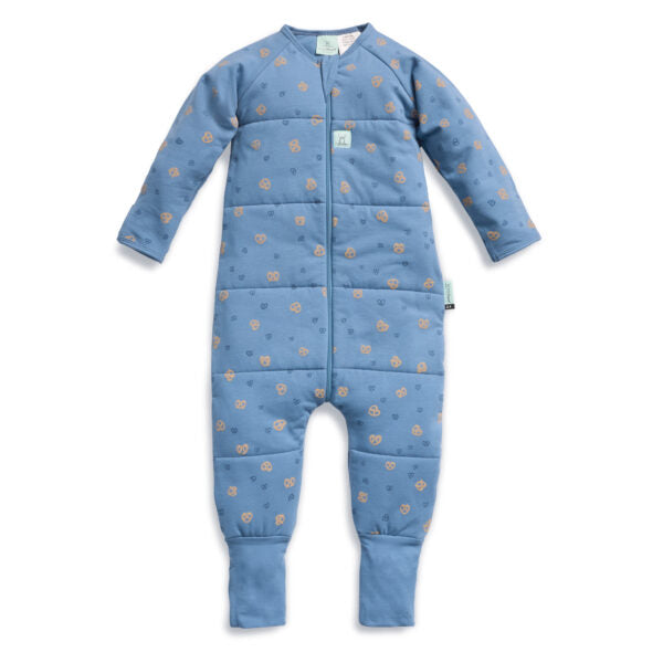 ErgoPouch Organik Pamuklu Uyku Tulumu 2.5 Tog - Petite Pretzel Mavi