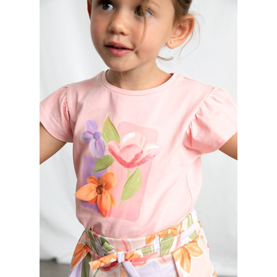 Mayoral Yazlık Kız Kısa Kol T-shirt Pembe