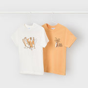 Mayoral Yazlık Erkek Kısa Kol T-shirt 2'li Set Sarı