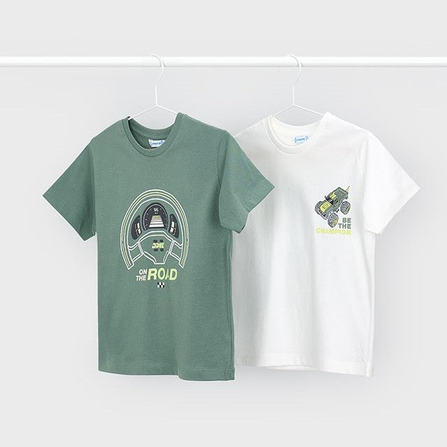 Mayoral Yazlık Erkek Kısa Kol T-shirt 2'li Set Yeşil