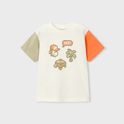 Mayoral Yazlık Erkek Kısa Kol T-shirt Ekru