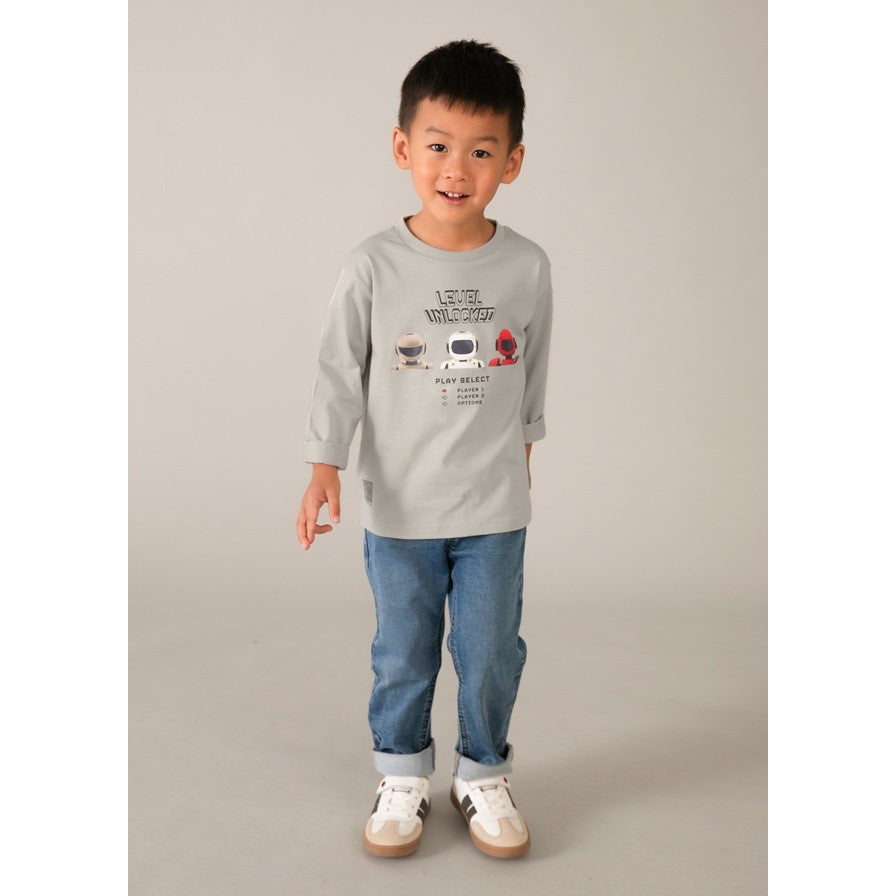 Mayoral Yazlık Erkek Uzun Kol T-shirt Bej