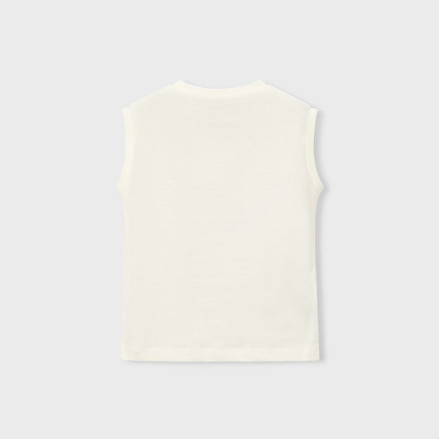 Mayoral Yazlık Erkek Kolsuz T-shirt Ekru