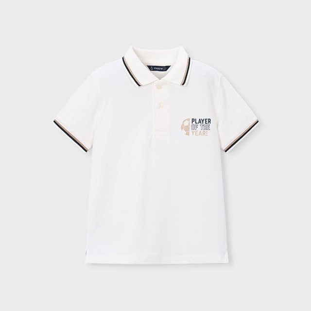 Mayoral Yazlık Erkek Polo Yaka Kısa Kol T-shirt Ekru