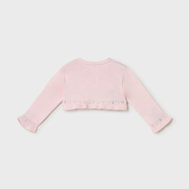 Mayoral Yazlık Kız Bebek Örme Bolero Ceket Pembe