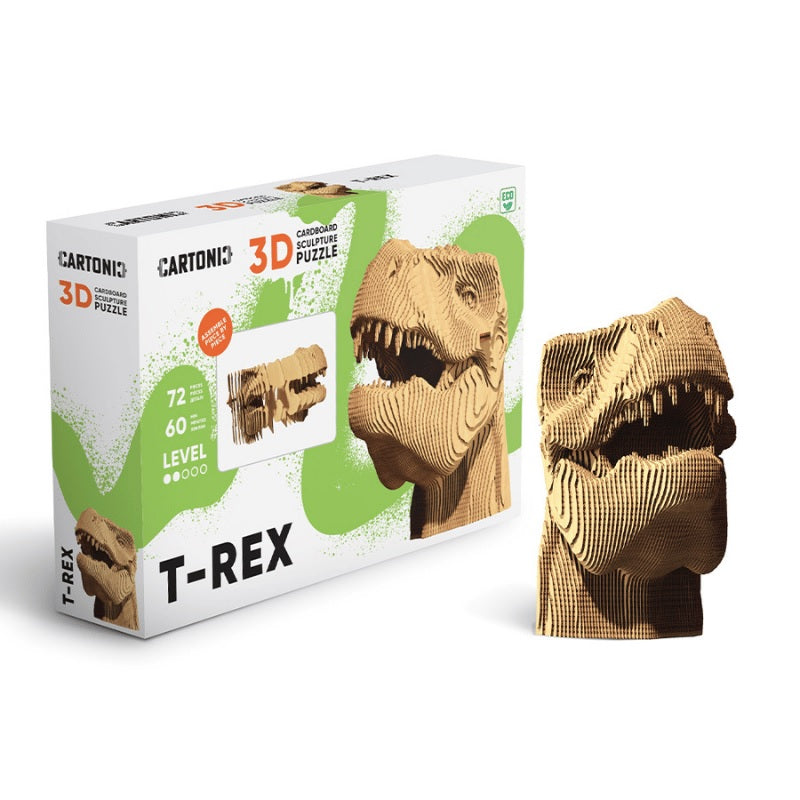 Cartonic 3D Puzzle - T-Rex - Eğitici Oyuncak