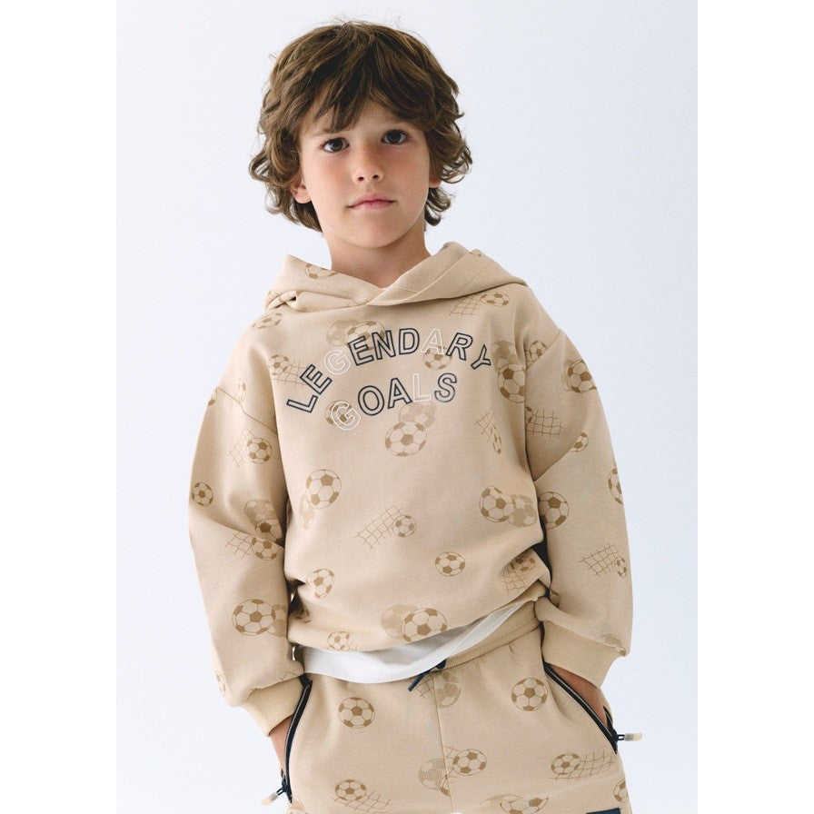 Mayoral Yazlık Erkek Kapşonlu Sweatshirt Kahverengi