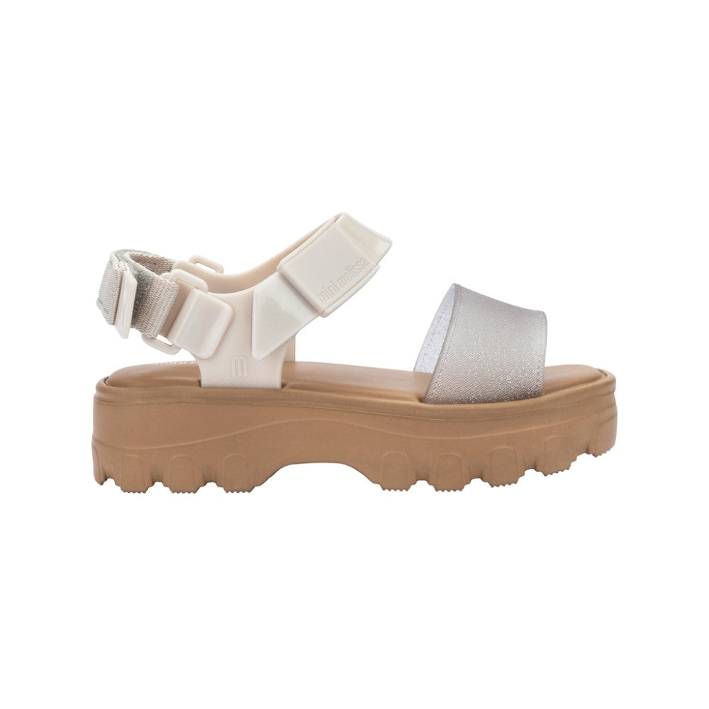Mini Melissa Platform Çocuk Sandaleti Ekru