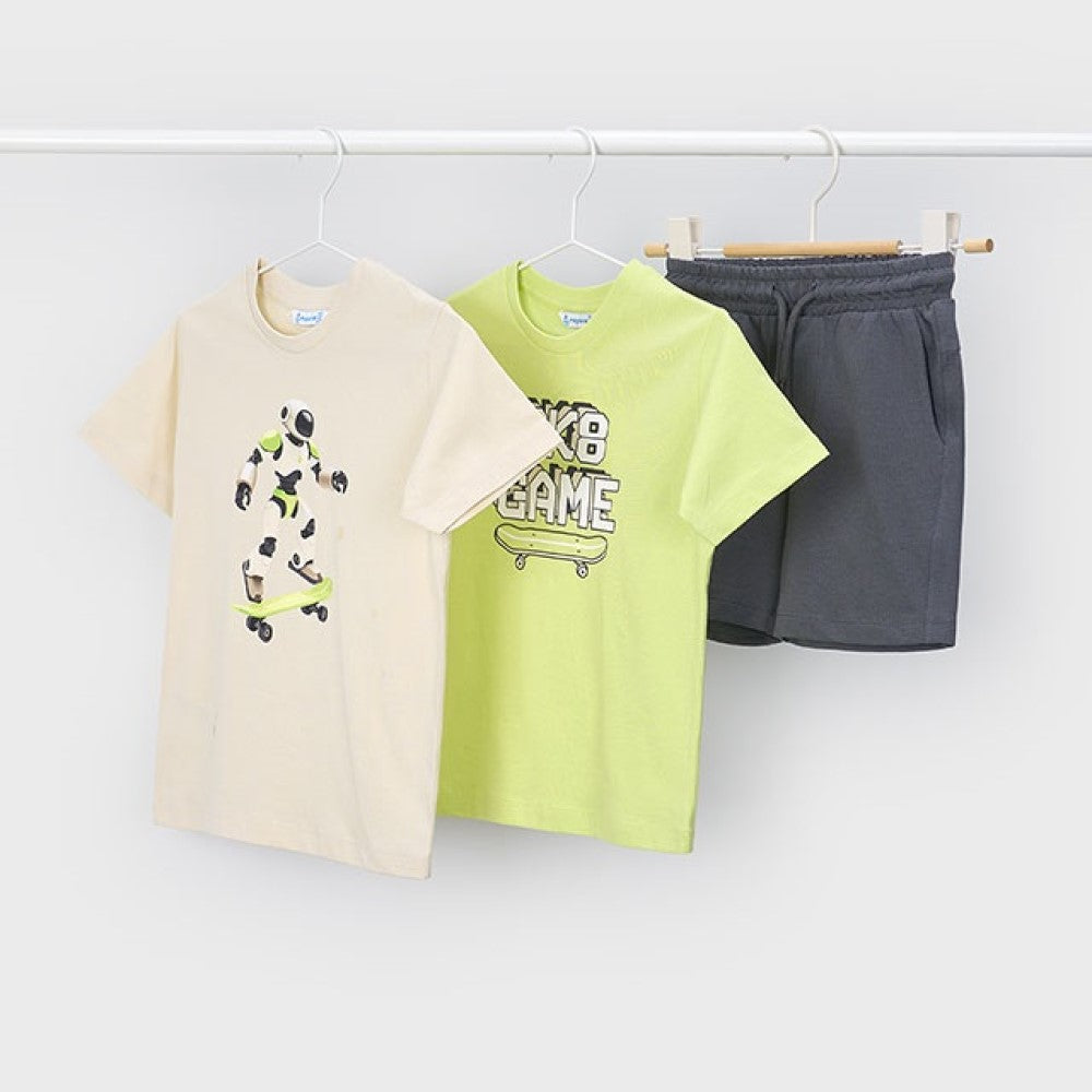Mayoral Yazlık Erkek T-shirt Şort Üçlü Set Yeşil