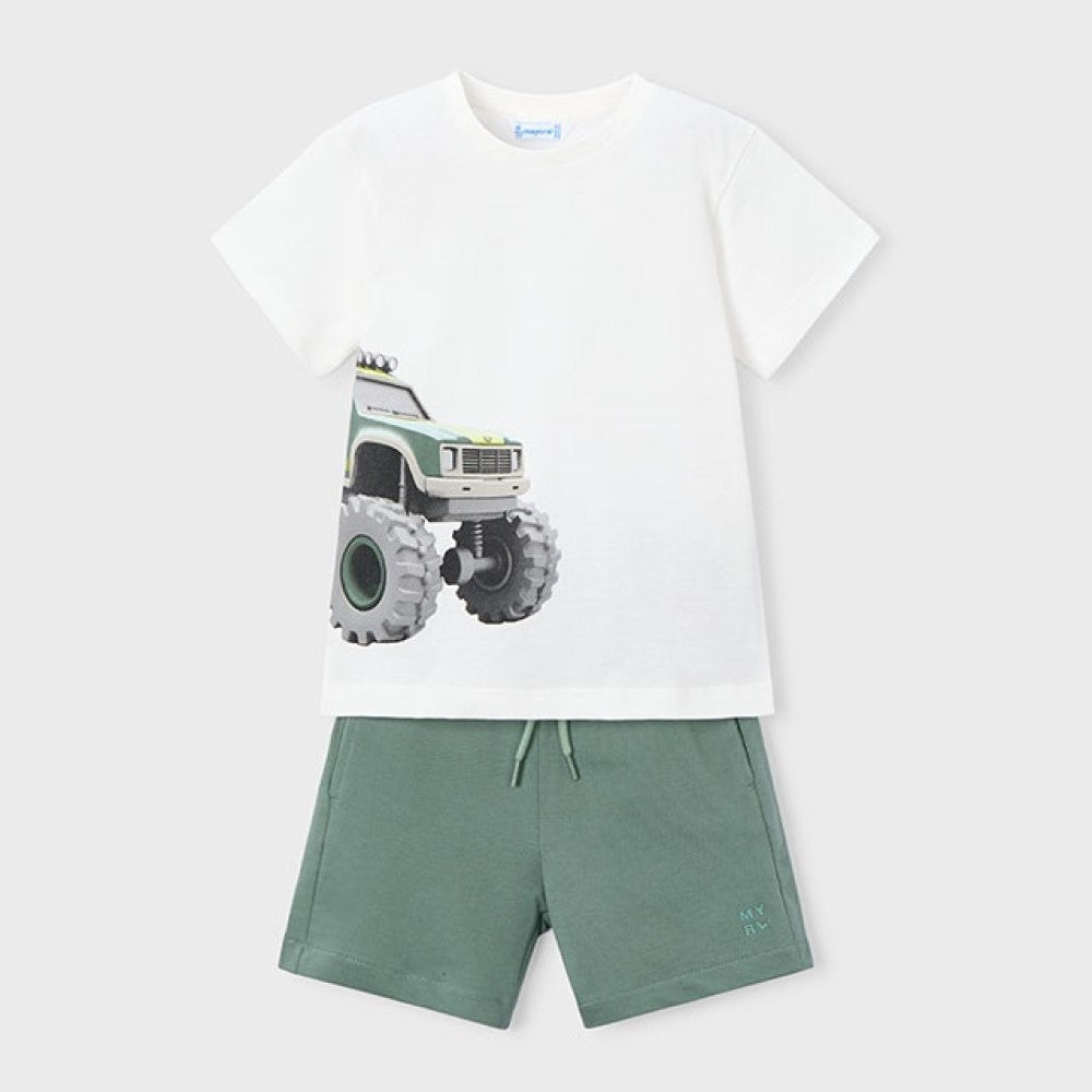 Mayoral Yazlık Erkek T-shirt Şort İkili Set Yeşil