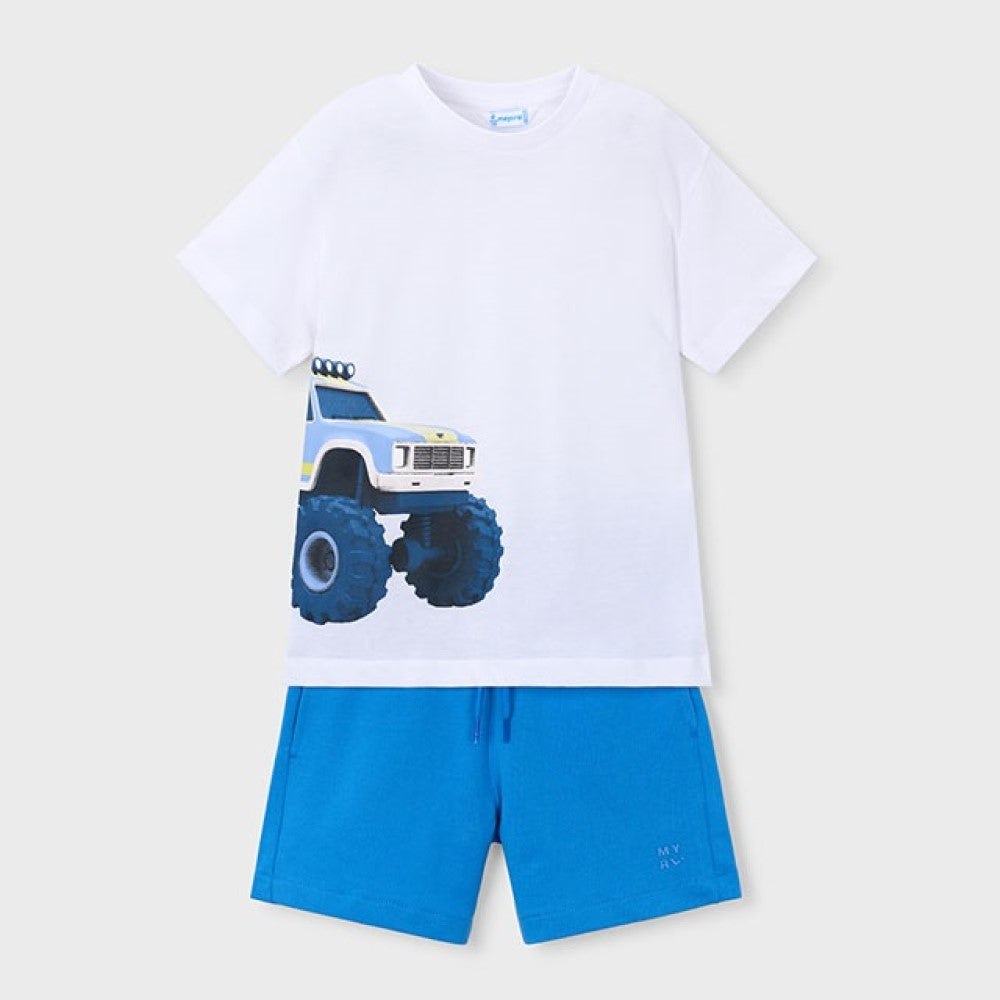 Mayoral Yazlık Erkek T-shirt Şort İkili Set Mavi