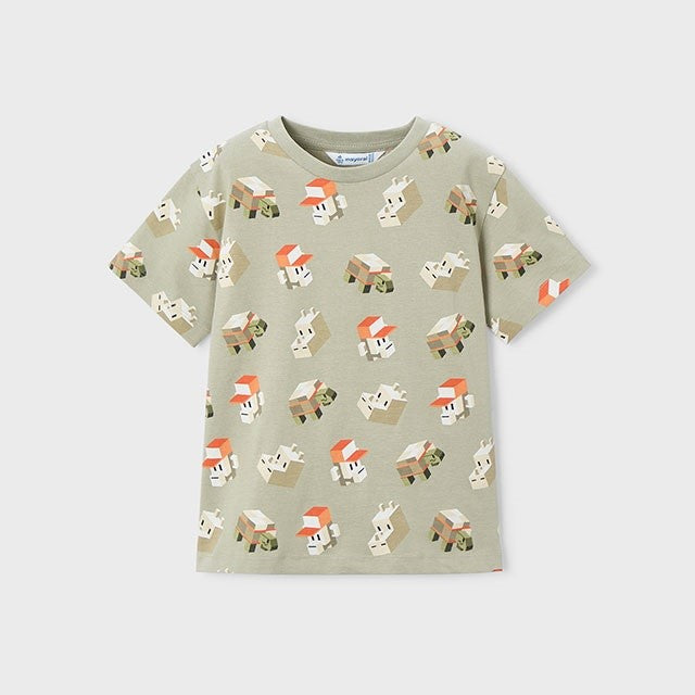 Mayoral Yazlık Erkek T-shirt Şort Üçlü Set Bej