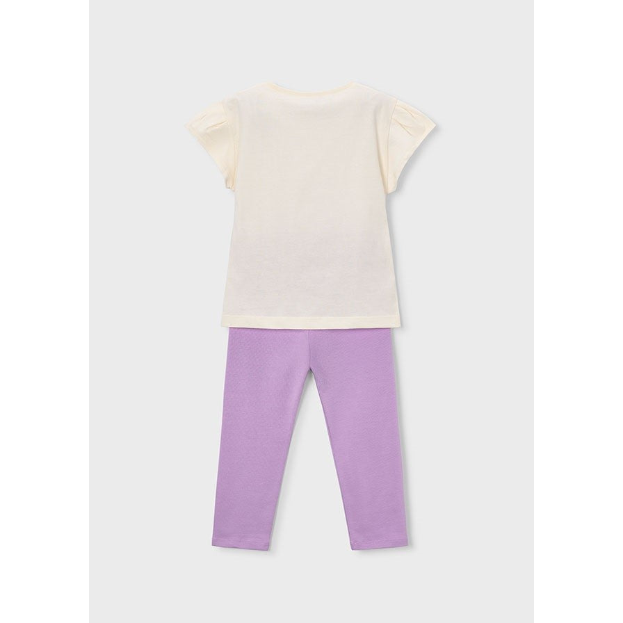 Mayoral Yazlık Kız Bluz Tayt 2'li Set Lila