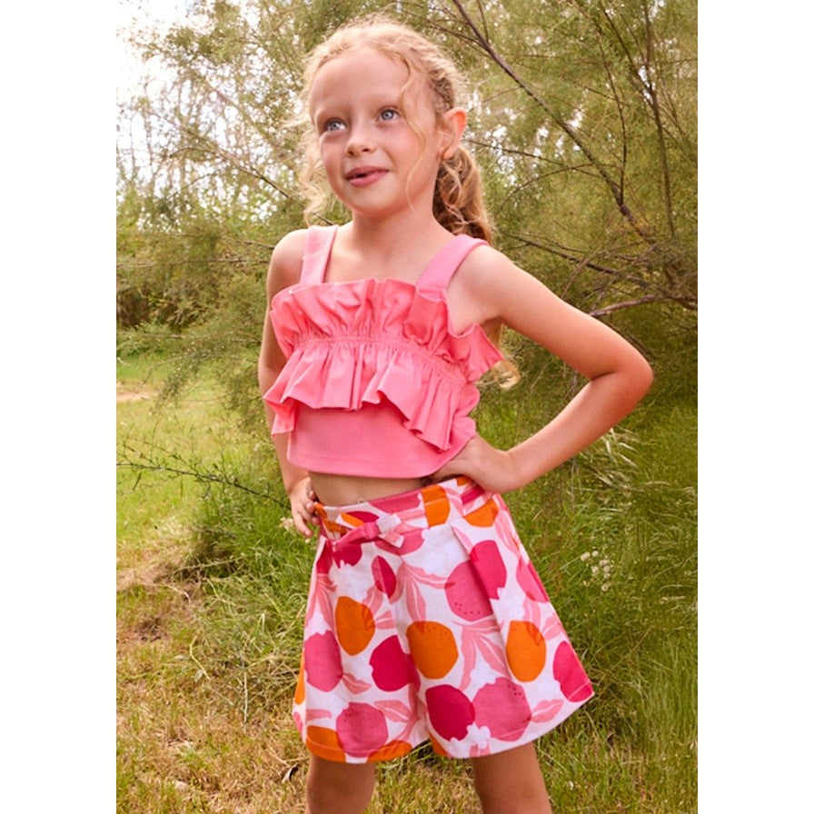 Mayoral Yazlık Kız Şort Etek Turuncu