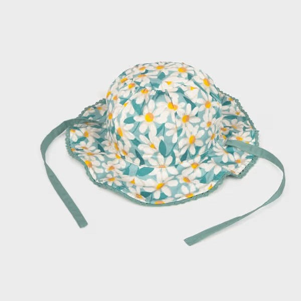 Mayoral Yazlık Kız Bebek Çift Taraflı Şapka Yeşil