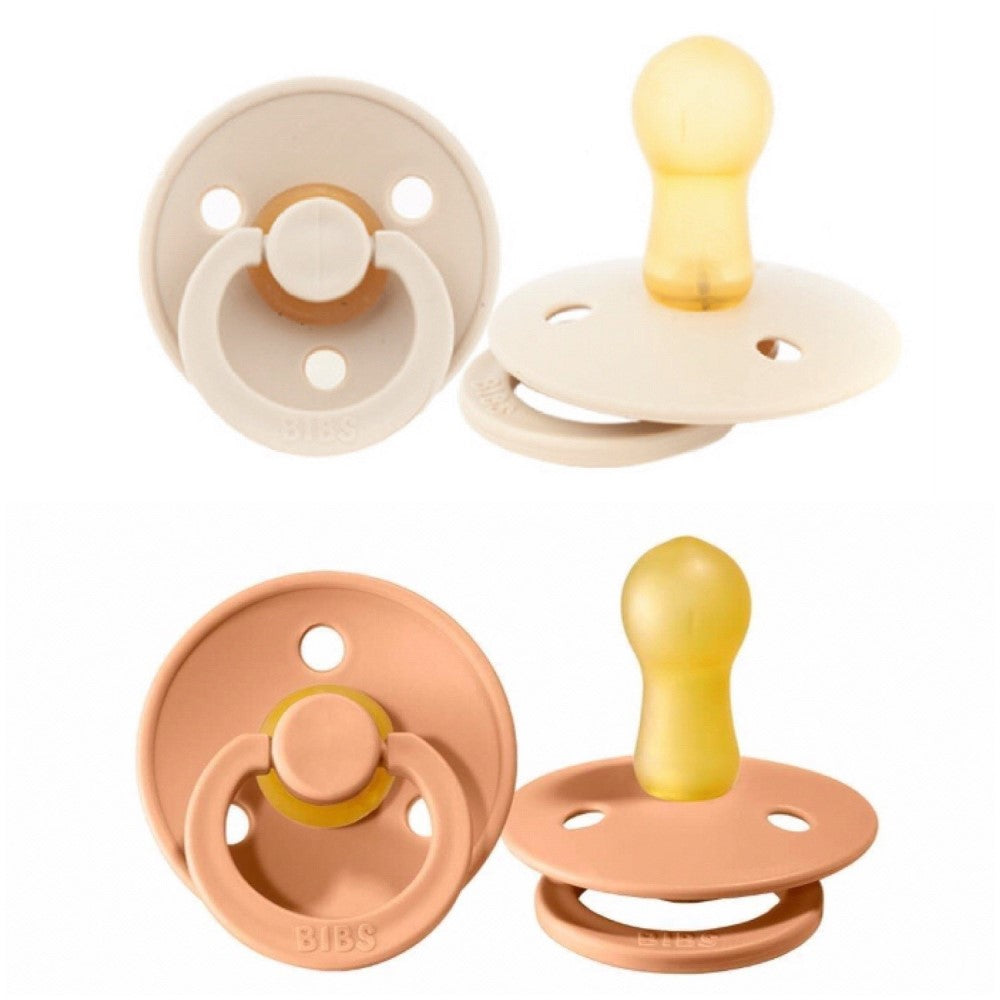 Bibs Colour Bebek Doğal Kauçuk Emzik Vanilla / Peach 0-6 Ay Krem